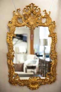 Finely Carved and Gilded Rococo style mirror, unique mirror