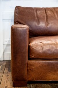 Brown Leather Couch sofa arm