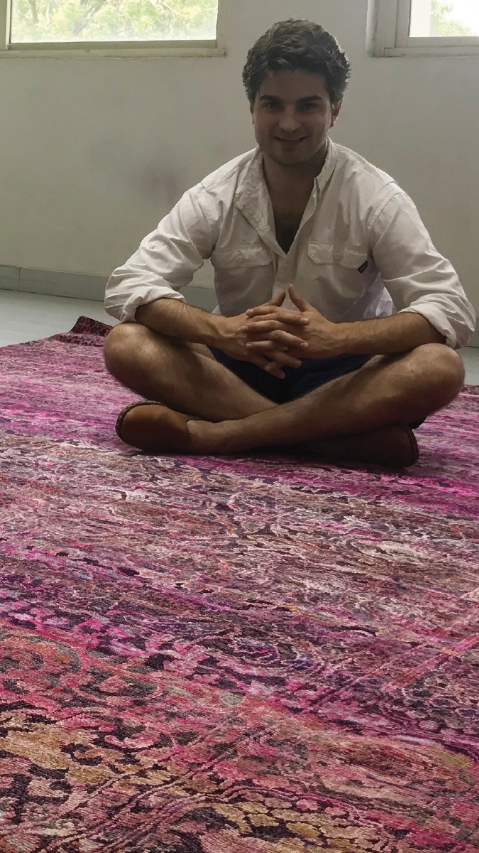 Green Front Furniture pink area rug