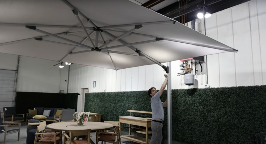 Large outdoor umbrella from a furniture store Farmville outdoor furniture collections featuring coastal outdoor furniture and coastal furniture