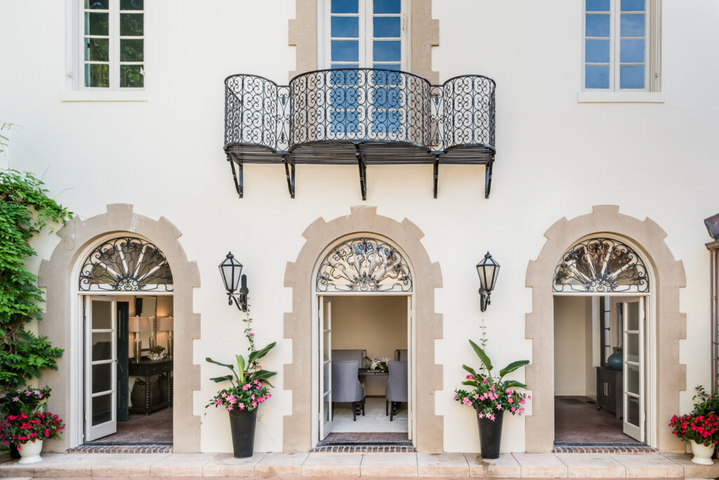 William Bottomley's spanish inspired vision carried out by a Virginia furniture store who specializes in imported furniture.