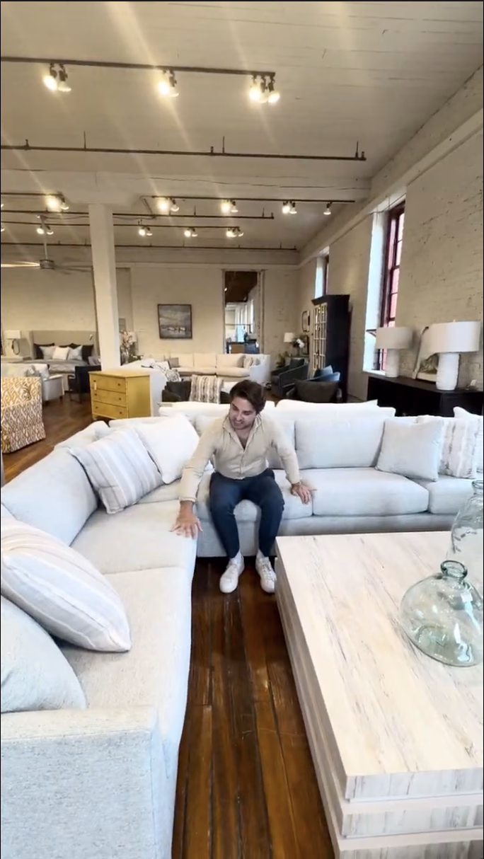 MT Company sectional and living room sofa from a coastal furniture North Carolina curated furniture selection.