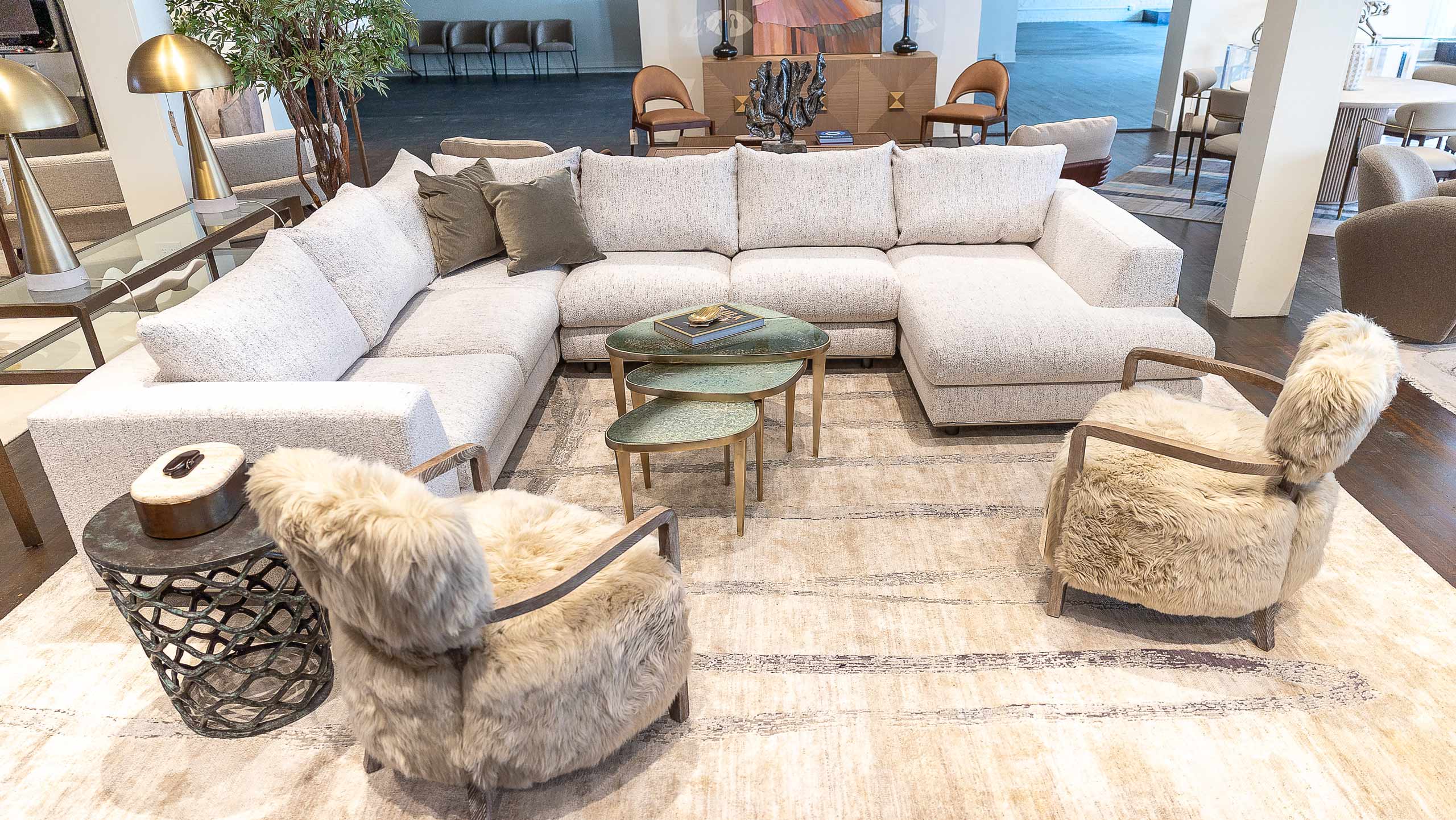 Mid Century Modern Furniture and sectional from Interlude from a Virginia furniture store Contemporary Style Furniture selection
