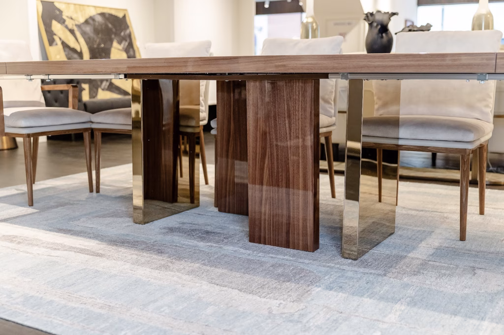 Hancrafted furniture from a contemporary style furniture collection.