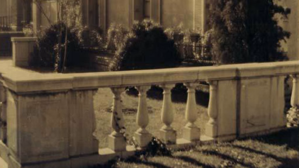 Historic home restoration of exterior stone railing and outdoor renovation in virginia.